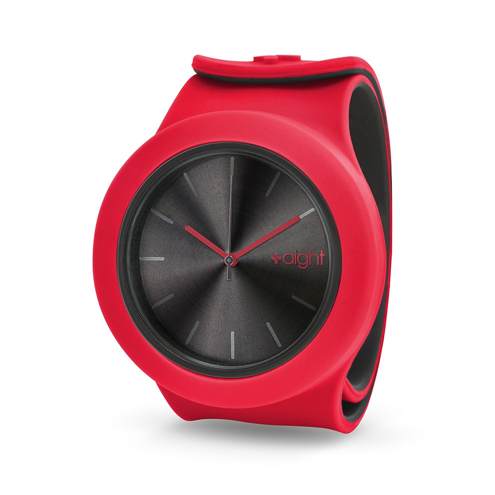 AIGHT 1AM DESIGNER SLAP WATCH in Red