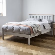 BANBURY LOW END BED in Grey by Frank Hudson