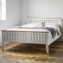 BANBURY HIGH END BED in White by Frank Hudson
