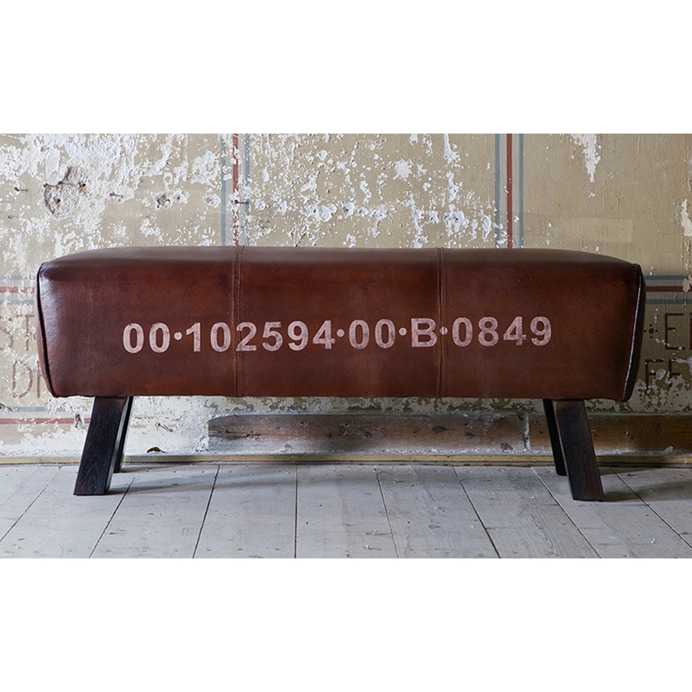VINTAGE LEATHER BENCH & SEAT