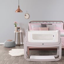 SNUZPOD 2: 3-in-1 BEDSIDE CRIB with Mattress in Blush