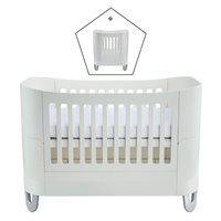 Product photograph of Gaia Baby Serena Complete Sleep Cot Bed Mini - White from Cuckooland