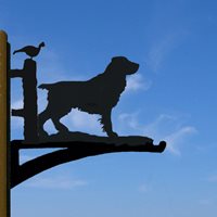 Product photograph of Hanging Basket Bracket In Docked Tail Field Spaniel Design - Large from Cuckooland