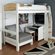 Urban Birch High Sleeper 1 Bed with Sofa Bed & Desk On Casters