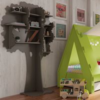 Product photograph of Mathy By Bols Childrens Tree Bookcase In Sam Design - Mathy Very Light Pink from Cuckooland