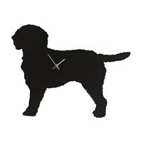 Product photograph of Wagging Tail Labradoodle Dog Clock from Cuckooland
