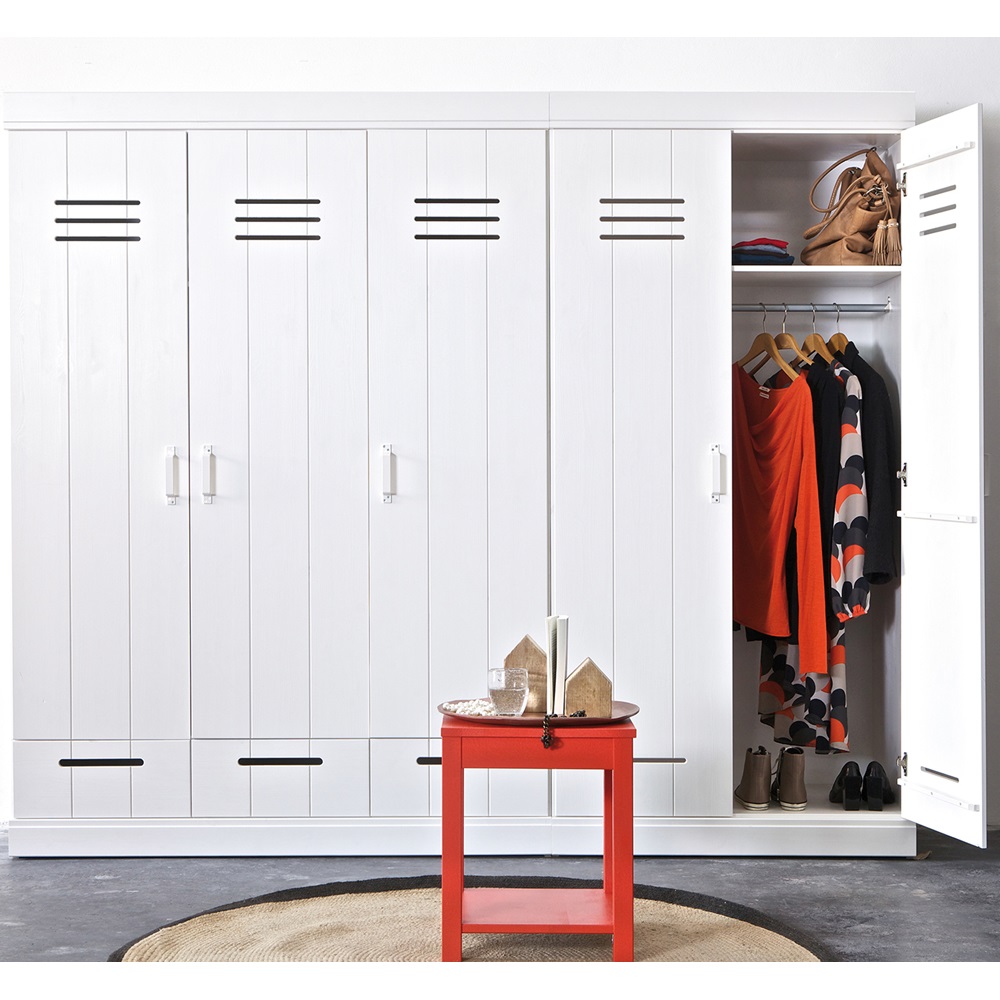 CONNECT Contemporary 3 Door Locker Cabinet With Storage