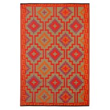 FAB HAB LHASA OUTDOOR RUG in Red & Violet