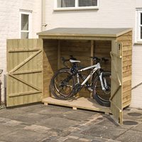 Product photograph of Rowlinson Overlap Garden Wallstore 6ft X 3ft In Natural Timber from Cuckooland