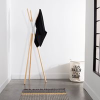 Product photograph of Zuiver Pinnacle Wooden Coat Stand In White from Cuckooland