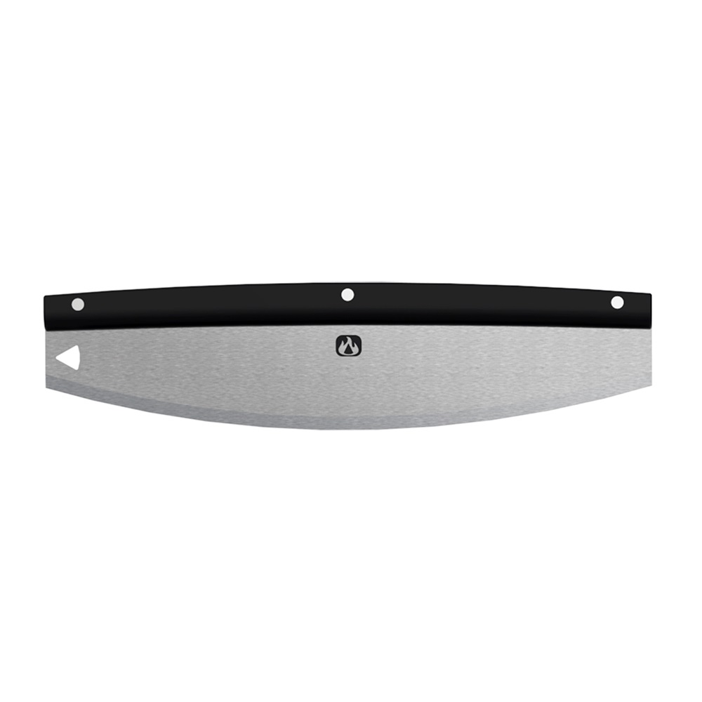 BAKERSTONE BOX ROCKING PIZZA CUTTER in Black and Stainless Steel