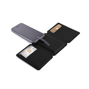 SEYVR Phone Charging Men's Wallet for iPhone 5/6/6 Plus in Black