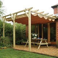 Product photograph of Rowlinson Sienna Garden Canopy In Natural Timber from Cuckooland