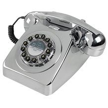 RETRO TELEPHONE 746 in Brushed Chrome