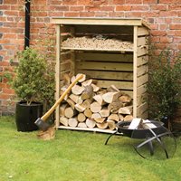 Product photograph of Rowlinson Small Garden Log Store In Natural Timber from Cuckooland