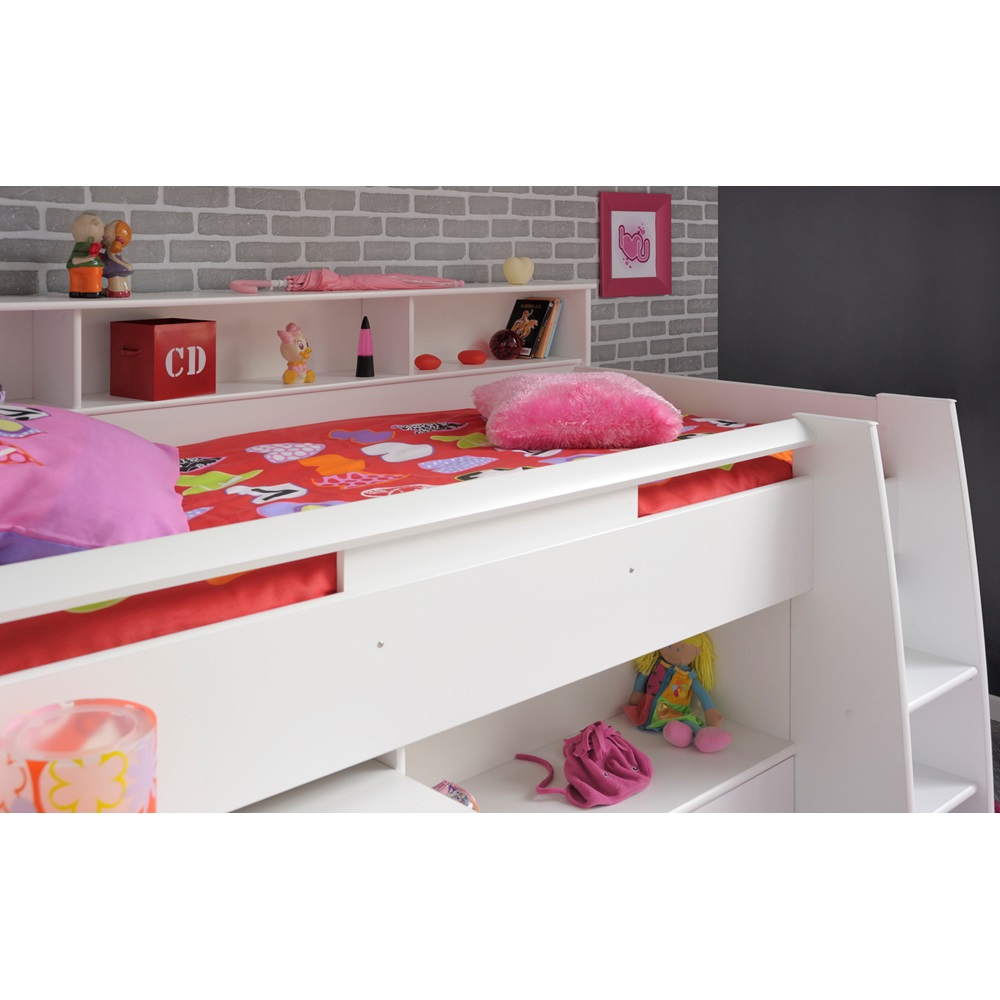 Swan-White-Midsleeper-Cabin-Bed-With-Des