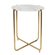 Timpa Marble Side Table in White
