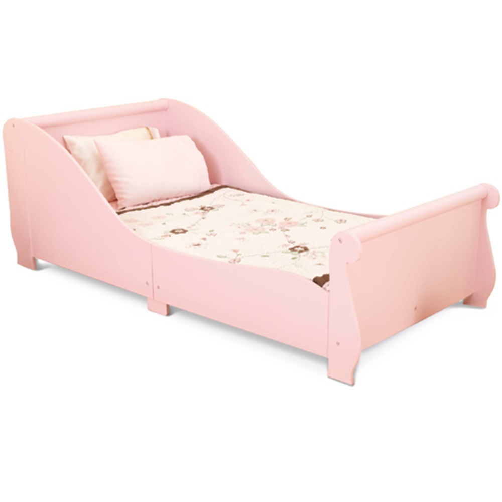 GIRLS TODDLER SLEIGH BED in Pink