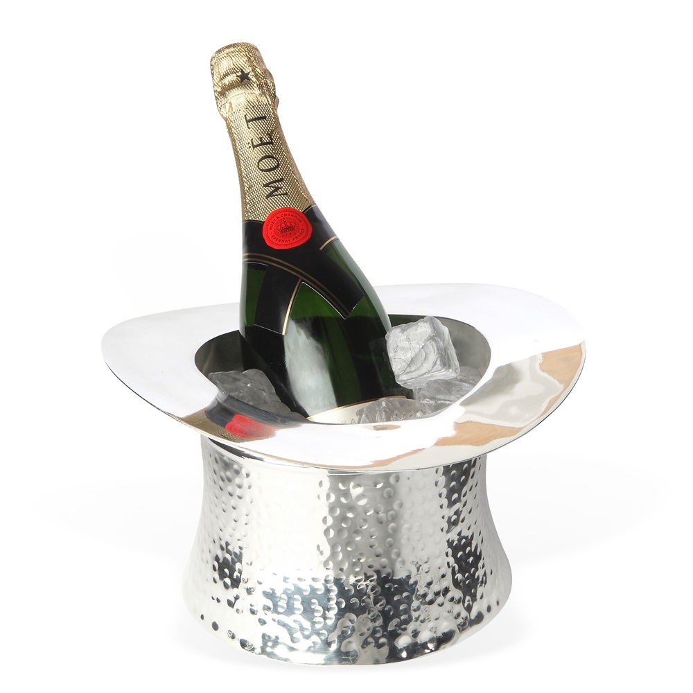 TOP HAT SILVER PLATED WINE & CHAMPAGNE COOLER