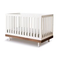 Product photograph of Oeuf Classic Cot Bed In White Walnut from Cuckooland