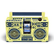 BERLIN BOOMBOX DIY CARDBOARD SMARTPHONE SPEAKER in Lemon