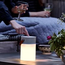AGLOW BLUETOOTH OUTDOOR SPEAKER & LED LIGHT with Gold Front