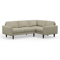 Hutch Rise Textured Weave 4 Seater Corner Sofa with Block Arms 