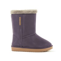 Waterproof Sheepskin Style Kids Snug-Boot Wellies in Purple - UK 11.5 