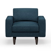 Hutch Rise Textured Weave Armchair with Block Arms 