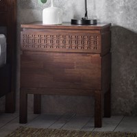 Beatnik Bedside Table with 2 Drawers 