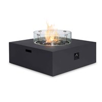 Maze Rattan Square Gas Fire Pit Coffee Table 