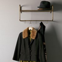 Hanging Coat Rack with Shelf by BePureHome