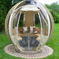 Ornate Garden Rotating Lounger Front Canopy