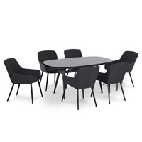 Maze Rattan Zest 6 Seat Oval Dining Set with Free Winter Cover 
