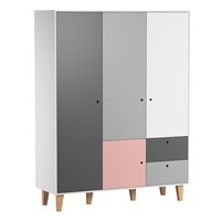 Vox Concept 3 Door Wardrobe in a Choice of 6 Colours 