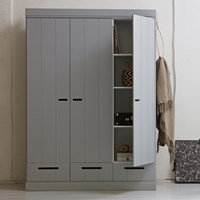 Connect Contemporary 3 Door Wardrobe with Storage by Woood 