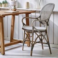 Sika Stackable Rattan Rossini Dining Chair in Taupe