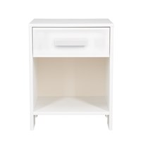 Cuckooland Clearance Dennis Bedside Table with Drawer in White by Woood