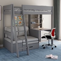 Estella High Sleeper Bed with Desk and Sofa Bed 