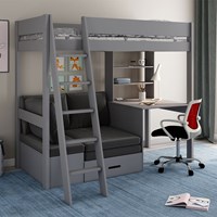 Estella High Sleeper Bed with Desk and Sofa Bed 
