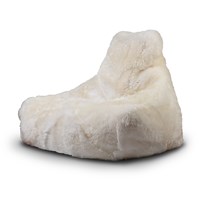 Extreme Lounging Mighty B Sheepskin Fur Indoor Bean Bag in Cream