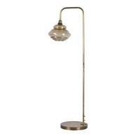 Obvious Glass Floor Lamp in Antique Brass by BePureHome