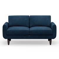 Hutch Rise Velvet 2 Seater Sofa with Round Arms 