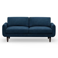 Hutch Rise Velvet 3 Seater Sofa with Round Arms 
