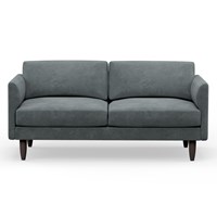 Hutch Rise Velvet 3 Seater Sofa with Curve Arms 