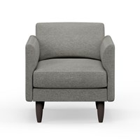 Hutch Rise Textured Weave Armchair with Curve Arms 