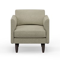 Hutch Rise Textured Weave Armchair with Curve Arms 