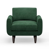 Hutch Rise Velvet Armchair with Round Arms 