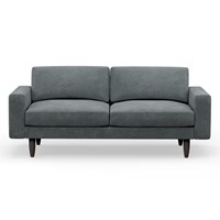 Hutch Rise Velvet 3 Seater Sofa with Block Arms 
