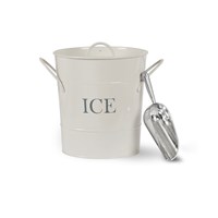 Garden Trading Ice Bucket with Scoop in Chalk